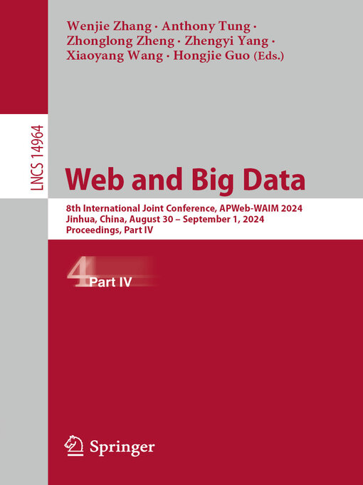 Title details for Web and Big Data by Wenjie Zhang - Available
